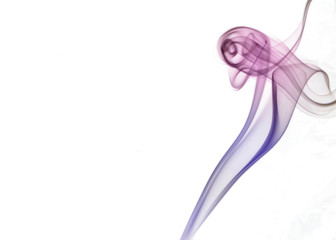 Wave of smoke on a white background