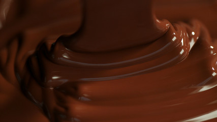 Detail of molten hot chocolate pouring