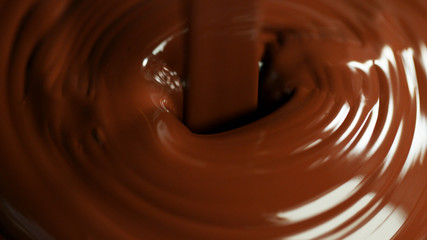 Obraz na płótnie Canvas Detail of molten hot chocolate pouring