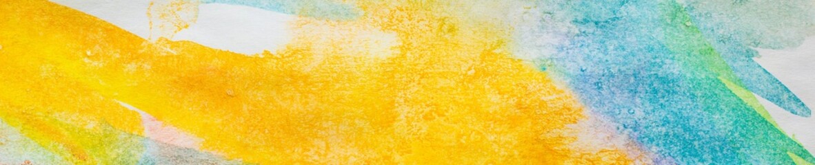 banner of abstract painted colorful watercolor background