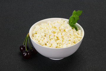 Fresh tasty curd in the bowl