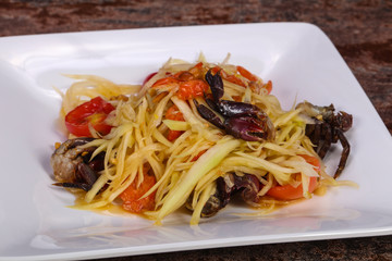Green mango salad with seafood