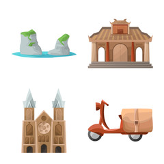 Vector design of vietnam and traditional icon. Collection of vietnam and asia vector icon for stock.