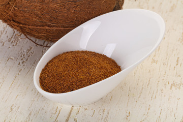 Coconut brown sugar in the bowl
