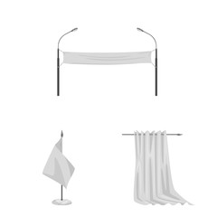 Fototapeta premium Vector illustration of promotional and textile icon. Collection of promotional and white stock symbol for web.