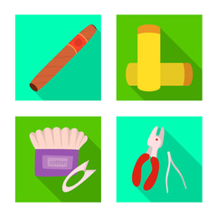 Isolated object of technology and taste logo. Collection of technology and trendy stock symbol for web.