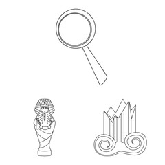 Vector illustration of story and research sign. Collection of story and discovery vector icon for stock.