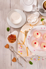Sicilian ricotta cake (Cassata). 