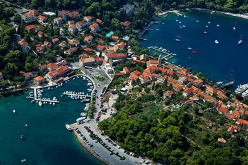 Aerial view of Cavtat near Dubrovnik