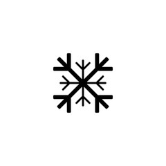 Snowflake icon. Black snowflake vector icon. Snowflake iconisolated on white background