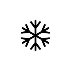 Snowflake icon. Black snowflake vector icon. Snowflake iconisolated on white background
