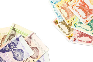 some moldovan leu banknotes and transnistrian ruble banknotes indicating bilateral economic...