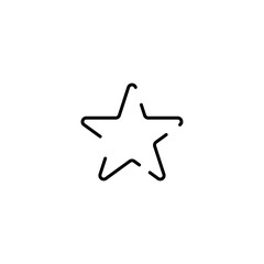 Star vector icon. Star line design. Star black icon isolated on white background