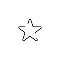 Star vector icon. Star line design. Star black icon isolated on white background