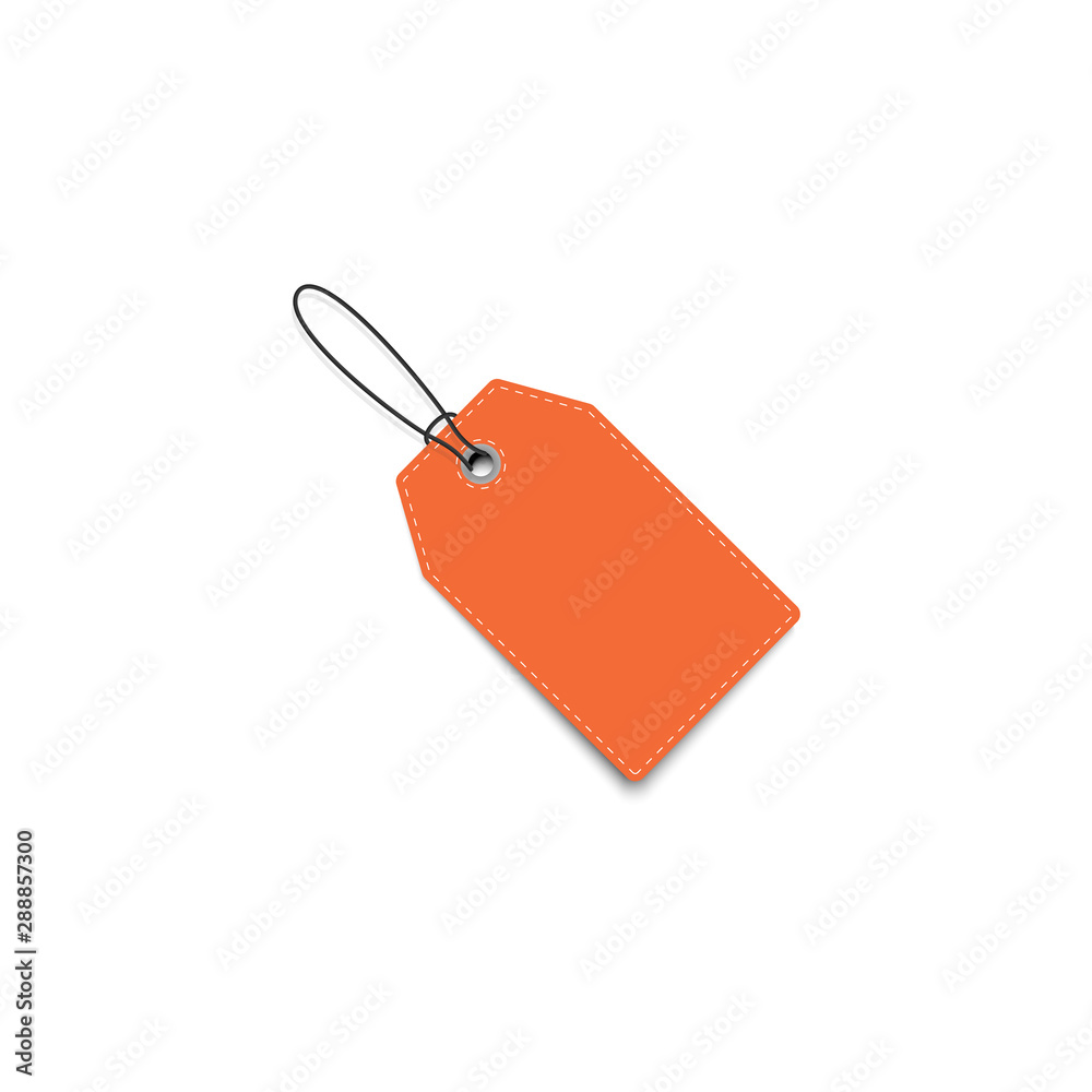 Canvas Prints blank price tag . price tag with shadow. realistic price tag isolated on white background