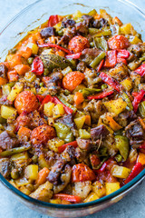 Turkish Kebap Orman Kebabi / Kebab with Cubed Meat and Vegetables Stew.