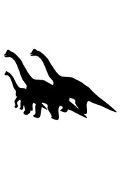 Silhouette of dinosaurs isolated on white