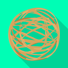 Isolated object of tumbleweed and dry icon. Collection of tumbleweed and wind vector icon for stock.