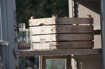 old wooden fruit box