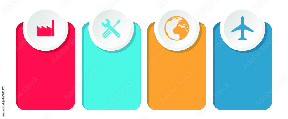 Poster infographic vector template for presentation, business concept with 4 options