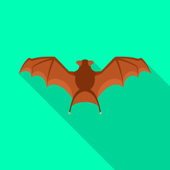 Vector design of bat and animal logo. Set of bat and scary stock vector illustration.