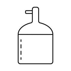 Vector illustration of bottle and drink icon. Set of bottle and cold stock vector illustration.
