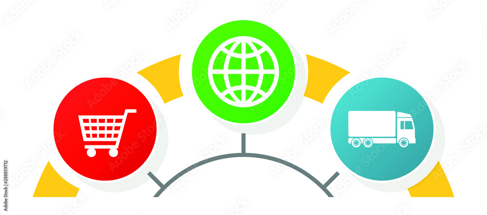 Poster infographic vector template for presentation, business concept with 3 options