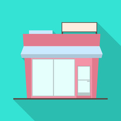 Vector illustration of office and shop icon. Collection of office and entrance vector icon for stock.