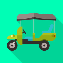 Vector illustration of rickshaw and auto sign. Set of rickshaw and service stock vector illustration.