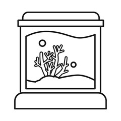 Isolated object of aquarium and glass icon. Collection of aquarium and sand vector icon for stock.
