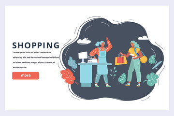 Online shopping concept illustration
