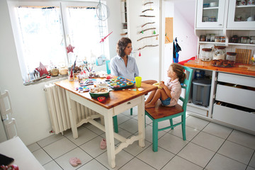 Mother and Daughter in the Kitchen