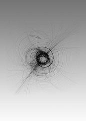 Naklejka premium Beautiful black fractal background. Nebula wallpaper