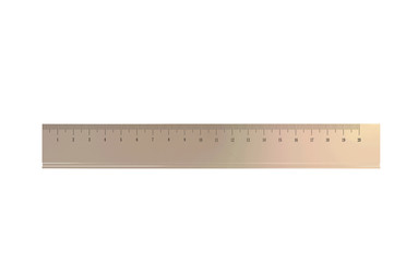 3d illustration of a ruler isolated on white