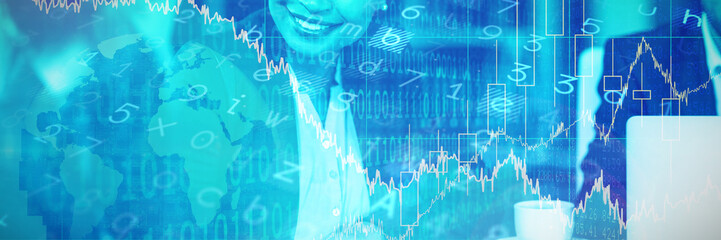 Composite image of stocks and shares