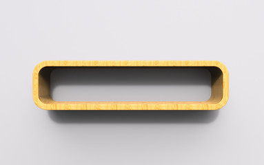 3d illustration of a floating shelf mounted on the wall