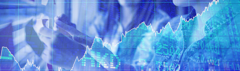 Composite image of stocks and shares