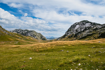 Summer mountain Durmitor panoramic road, Sedlo pass, Montenegro.