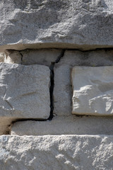 Mur en béton cassé, , sécheresse, texture et arrière-plan
