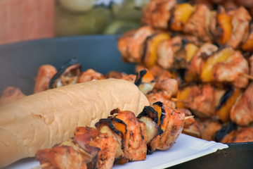 Closeup of a grilled meat