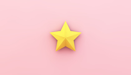 star on pink background