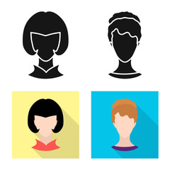Vector illustration of professional and photo icon. Collection of professional and profile vector icon for stock.
