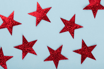 Christmas Background with Shining Stars.