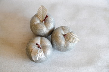 Christmas mood. Composition with beautiful holiday decorations.