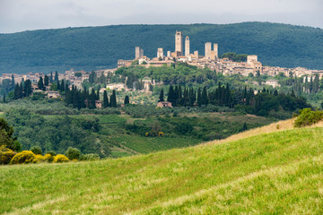 Fototapeta na wymiar San Gimignano, Tuscany, panoramic view