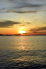 The sea wakes up. Sunrise over the South China sea.