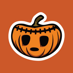 Halloween Character scary pumpkins Vector