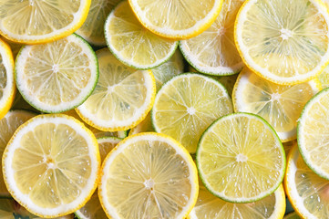 Fresh Lemon slices background