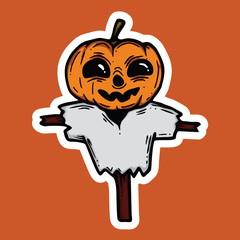 Halloween Character scary pumpkins Vector