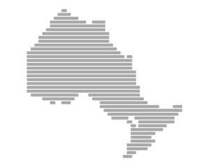 Fototapeta premium Karte von Ontario